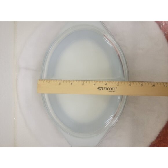 Vintage Pyrex 1 1/2 Qt Snow Flake Divided Casserole Dish with Lid - Picture 10 of 10